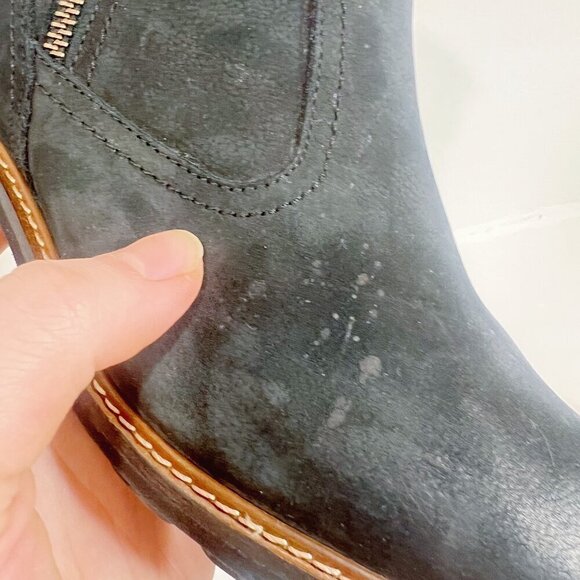 Paul Green Diego Booties Black Nuback Leather Women's Size 9 - Picture 11 of 13